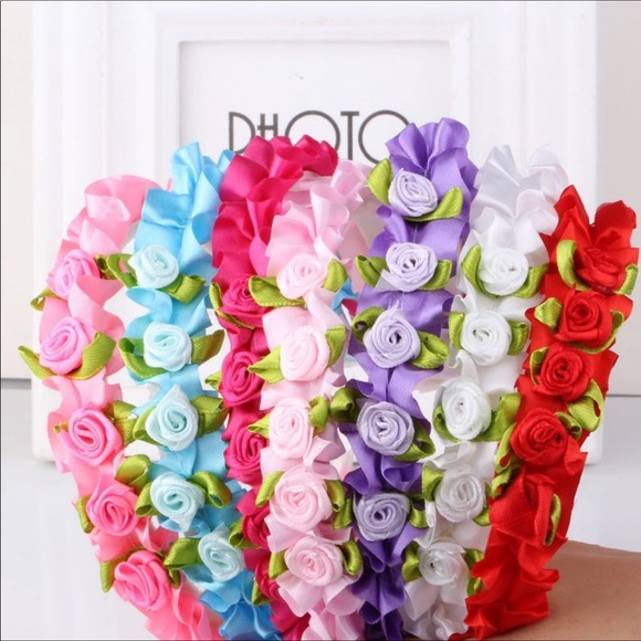 🌈 Other - 🎉New🎉5/$15🎉Satin Flowered Headbands 🎉